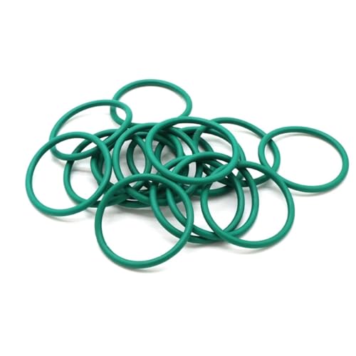 Hardware, 10 Stück, grüner FKM-Fluorkautschuk-O-Ring, CS 2,4 mm, OD 8–60 mm, Isolierung, Öltemperaturbeständigkeit, Dichtungsringe, Unterlegscheibe, Packungsscheibe(OD 19mm ID 14.2mm) von PWQBABJWL