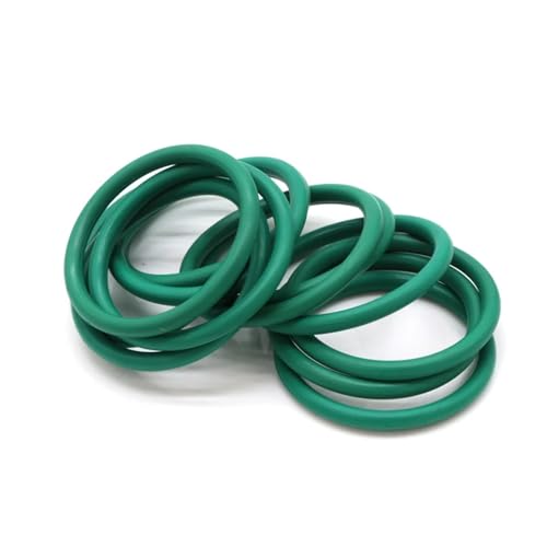 Hardware, 10 Stück, grüner O-Ring aus FKM-Fluorkautschuk, CS 5 mm, OD 17–100 mm, Isolierung, Öltemperaturbeständigkeit, Dichtungsringe, Unterlegscheibe, Packungsscheibe(OD 30mm ID 20mm) von PWQBABJWL