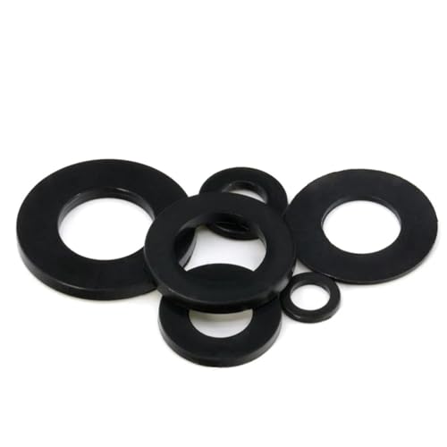 Hardware, 10 Stück schwarze flache Gummidichtung, Außendurchmesser 8 mm – 26 mm, O-Ringe aus NBR-Gummi, Anti-Öl-Dichtungsscheiben, Sanitär-Wasserhahn-Dichtungsring, Packungsscheibe(16x8x2mm) von PWQBABJWL