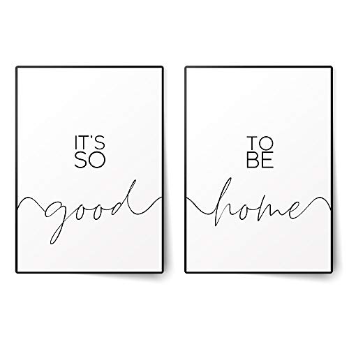 BLCKART Premium Poster Set It's So Good To Be Home | Stilvolle Poster Wohnzimmer Schlafzimmer Deko | ohne Rahmen (Good to be Home III, A4) von PWR