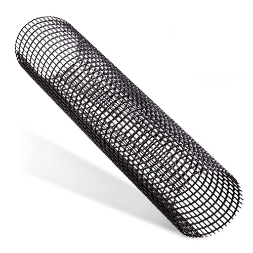 PWS 1x Dachrinnenschutz 1 m | Laubschutzgitter für Regenrinne Ø100-125 mm | Dachrinnengitter Laubfang, UV-beständig, einfache Montage Schwarz, laubfreie Dachrinne, Laubstop von PWS