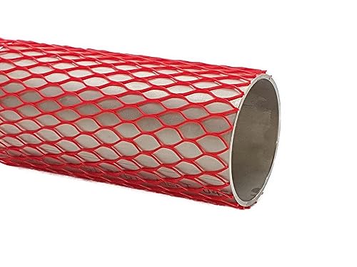 PWS Netzschlauch Ø50-100 mm | Rot | Kunststoffnetz Oberflächenschutznetz Verpackungsnetz | 100 Meter | starke Ausführung 50 g/m von PWS