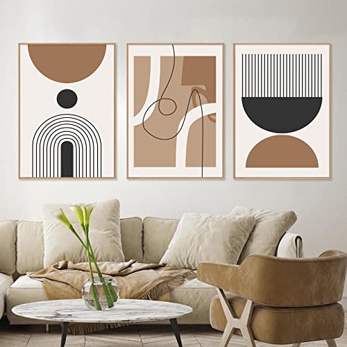 Mid Century Geometrische Wandkunst Boho Abstrakte Wandkunst Braun Boho Bilder Abstrakt Modern Kunstwerk Minimalistische Wandkunst Geometrischer Druck Boho Linie Wandkunst Beige Geometrisches Kunstwerk von PWTXKAH