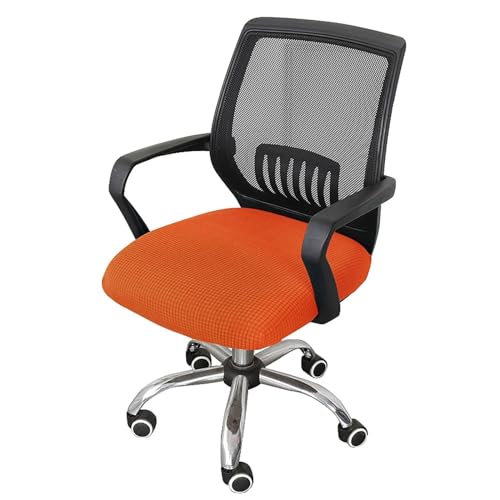 PWZYBXL Bürostuhl Bezug Stretch, Weiche Spandex Computerstuhl Sitzbezug Universal Abnehmbarem Waschbar Gamingstuhl-Bezüge-Orange-Medium von PWZYBXL