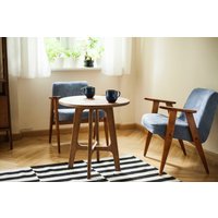 Beistelltisch, Runder Couchtisch, Tisch, Nussbaumtisch, Sofatisch, Mid Century Couchtisch von PWoodPro