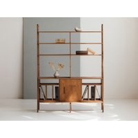 Holz Bücherregal, Mid Century Plattenspieler Ständer, Schallplatten Aufbewahrung, Handgemachtes Bücherregal Holz Bücherregal, Mid Century Plattenspieler Ständer, Schallplatten Aufbewahrung, Handgemachtes Bücherregal von PWoodPro