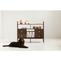 Vinyl-Sideboard | Hölzernes Sideboard - Mid Century Modern Modulare Aufbewahrung Offene Rückseite Benutzerdefinierte Größe/Oberfläche Vinyl-Sideboard | Hölzernes Sideboard - Mid Century Modern Modulare Aufbewahrung Offene Rückseite Benutzerdefinierte Größe/Oberfläche von PWoodPro