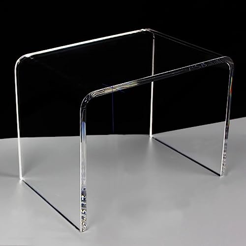 Acryl-Beistelltisch, Couchtisch, Beistelltisch aus Acryl, Mehrfarbig, mehrere Größen, U-förmiges Design, abgerundete Kanten(Transparent,30.5x19.5x22cm(12x8x9)) von PXAMORTEL