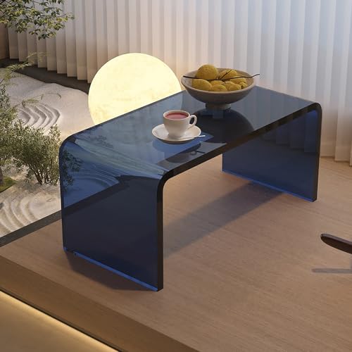 Acryl-Beistelltisch, Couchtisch, C-förmiger Beistelltisch aus Acryl, Mehrfarbig, mehrere Größen(Blue,60 * 30 * 30) von PXAMORTEL
