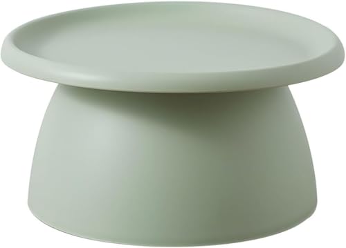 Acryl-Beistelltisch, Couchtisch, Runder Couchtisch aus Kunststoff, Beistelltisch, Mehrfarbig, mehrere Größen(Green Solid Color,70X70X35CM) von PXAMORTEL