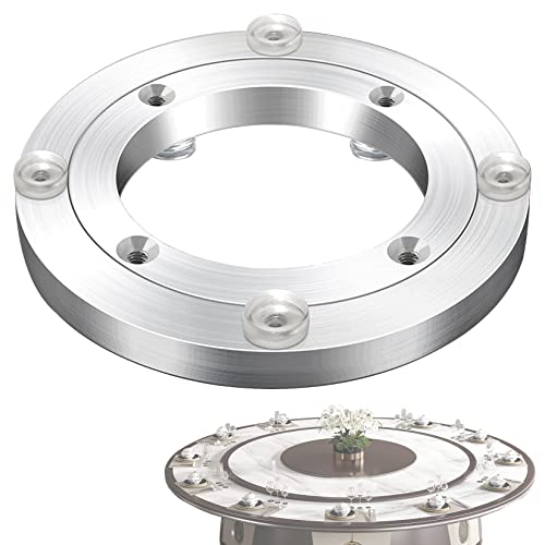 Aluminiumlegierung Lazy Susan Drehbar, Runder Schwenkplattensockel aus Aluminiumlegierung, 5~40 Zoll, 360° leichtgängig drehbar, geräuschloses Tischlager/20 cm(100 cm) von PXAMORTEL