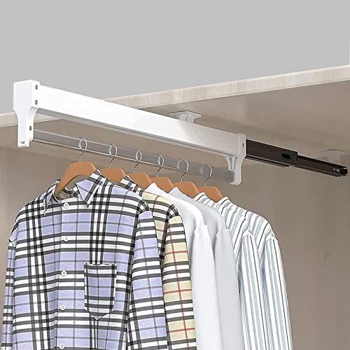 Ausziehbare Kleiderstange für Kleiderschränke, Ausziehbare Kleiderstange for den Schrank, ausziehbare Kleiderstange, verstellbar, 30–80 cm, Kleiderstange(292mm/11.5inch) von PXAMORTEL