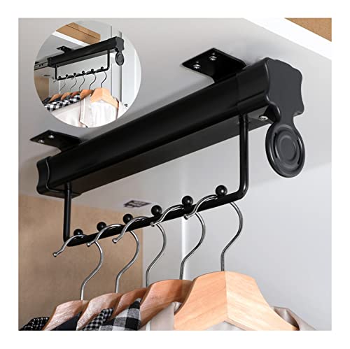 Ausziehbare Kleiderstange für Kleiderschränke, Ausziehbarer Hosenständer, verstellbare Kleiderstange, Kleiderbügelstange for den Kleiderschrank, doppelte Kleiderstangen, Teleskopstangen(358mm) von PXAMORTEL