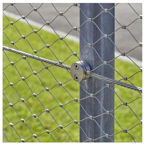 Drahtseil-Kabelgeflecht, 304 Edelstahldrahtgeflecht, Zaungeflecht, verschiedene Größen(L2xW16m/L6.56xW52.49ft) von PXAMORTEL