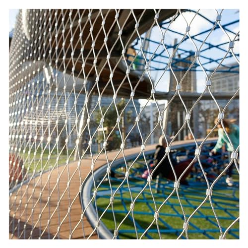 Drahtseil-Kabelgeflecht, Drahtgeflecht aus Edelstahl 304, dehnbares Balustrade-Füllnetz, Pflanzenkletternetz, verschiedene Größen(L1xW2m/L3.28xW6.56ft) von PXAMORTEL