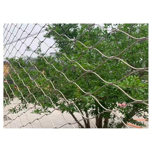 Drahtseil-Kabelgeflecht, Flexibles Kabel-Balustradennetz, Edelstahl-Drahtseilnetz, Treppenschutz-Sicherheitsnetz, verschiedene Größen(L2.5xW8m/L8.20xW26.24ft) von PXAMORTEL