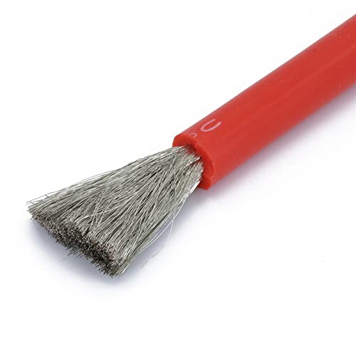 Flexible Silikon elektrische Draht, Heizkabel Silikondraht 12-30 AWG Rot -65 bis 200 Grad(13 AWG 7 metres) von PXAMORTEL
