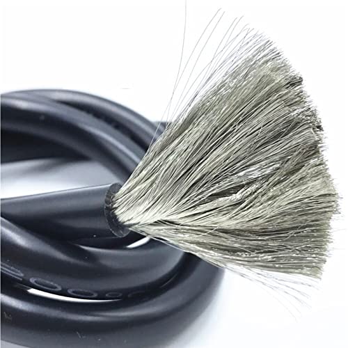 Flexibler Silikon Elektrischer Draht, Heizkabel 10 Meter Silikon -65C bis 200C AWG 4-30 Multicolor Kerndurchmesser 0,06-5,3mm(Core 1.0Mm,Black) von PXAMORTEL