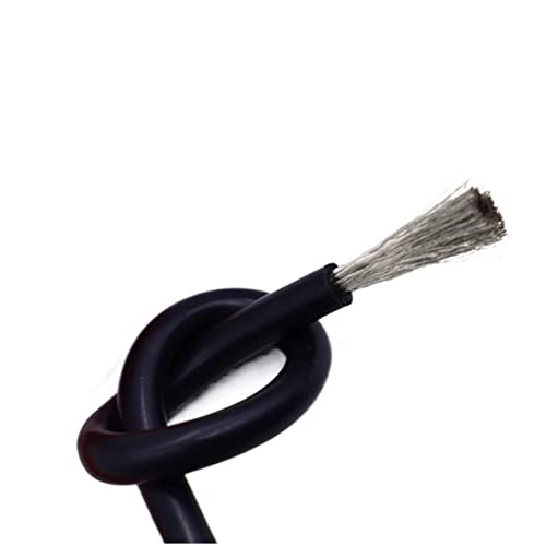 Flexibler Silikon elektrischer Draht, Heizkabel 14AWG 2mm Quadrat 1 Meter Silikonkautschuk Hohe Temperatur Schwarz Rot (Rot) von PXAMORTEL
