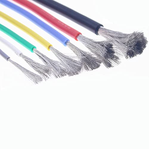 Flexibler Silikondraht, Heizkabel Silikondraht Multicolor 12-30 AWG 10 Meter 50 Meter(Grau, 12 AWG 10 Meter) von PXAMORTEL