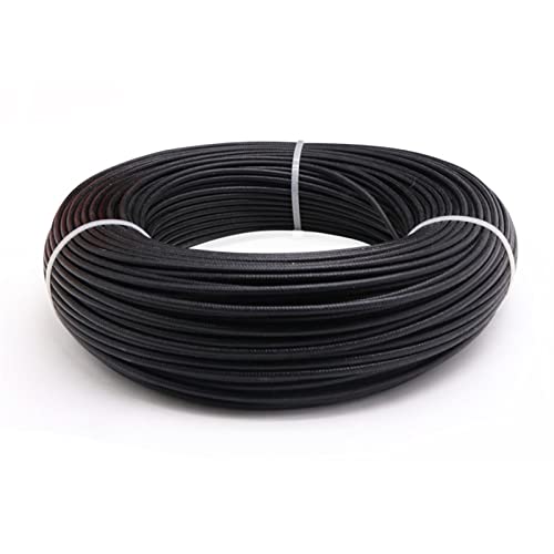 Flexibler Silikondraht Carbon 5M Multicolor 0,3-6mm² Heizkabel, isoliert, hitzebeständig, Kupfergeflochten(Black,Square 2.5mm) von PXAMORTEL