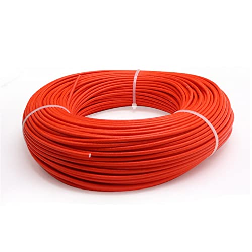 Flexibler Silikondraht Carbon 5M Multicolor 0,3-6mm² Heizkabel, isoliert, hitzebeständig, Kupfergeflochten(Red,Square 2.5mm) von PXAMORTEL