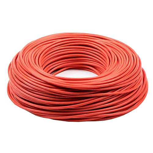 Flexibler elektrischer Draht aus Silikon, hitzebeständiges Silikonkabel 12-30 AWG 1-5 Meter Rot(18 AWG 1 Meter) von PXAMORTEL