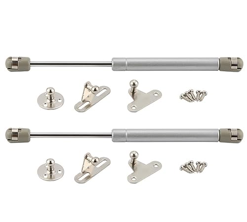Gasdruckfeder-Dämpfungsvorrichtung, 2 Stück Gasdruckfeder Automatische Deckelstütze Hydraulische Federhebestütze 10 Zoll 20N-150N Silber(20N) von PXAMORTEL