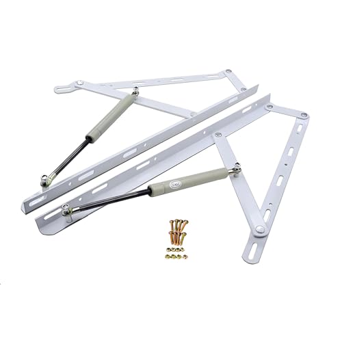 Gasdruckfeder-Dämpfungsvorrichtung, 2er-Packung mit Stauraumbett-Hebemechanismus, mehrfarbig, mehrere Größen(White,90cm) von PXAMORTEL