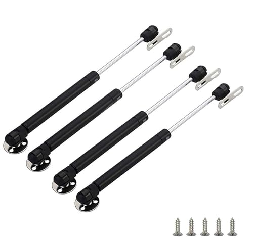 Gasdruckfeder-Dämpfungsvorrichtung, 4 Stück Gasdruckfedern for Schranktüren, schwarz, mehrere Kräfte(80N) von PXAMORTEL