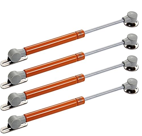Gasdruckfeder-Dämpfungsvorrichtung, Gasdruckfedern Hydraulische Feder 4er-Pack 20N-150N Mehrfarbig(Orange Copper Core,80N) von PXAMORTEL