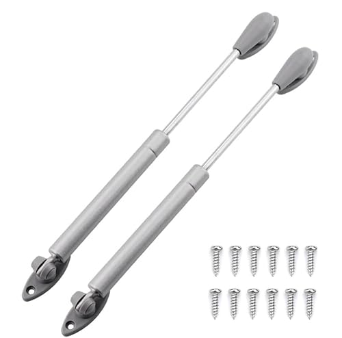 Gasdruckfeder-Dämpfungsvorrichtung, Gasdruckfedern Hydraulische Gasfeder Sicherheitsdeckelhalter Soft Close Unterstützung 2er-Pack Silber Mehrere Kräfte(150N) von PXAMORTEL