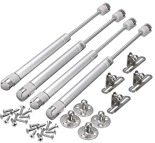 Gasdruckfeder-Dämpfungsvorrichtung, Gasdruckfedern for Schranktüren, 4 Stück, silberfarben, 20–150 N(60N) von PXAMORTEL