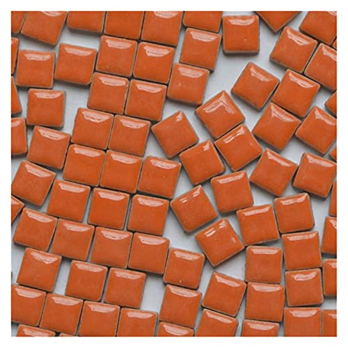 Glas-Spiegel-Mosaikfliesen, Mosaikfliesen, 100 g, Keramik-Mosaikfliesen for Selbermachen, quadratische Keramik-Mosaikfliesen, Mosaikfliesen for Selbermachen, Kunst und Handwerk(Orange) von PXAMORTEL