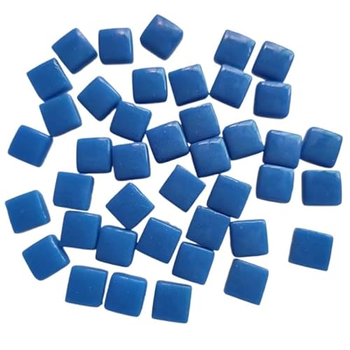 Glas-Spiegel-Mosaikfliesen, Mosaikfliesen, 100 g/3,5 oz, quadratische Mosaikfliesen, DIY-Prozessmaterialien for die Mosaikherstellung, Fliesen, Mosaikfliesen, Kunst und Handwerk(15 Deep Royal Blue) von PXAMORTEL