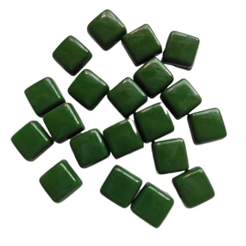 Glas-Spiegel-Mosaikfliesen, Mosaikfliesen, 100 g/3,5 oz, quadratische Mosaikfliesen, DIY-Prozessmaterialien for die Mosaikherstellung, Fliesen, Mosaikfliesen, Kunst und Handwerk(5 Deep Green) von PXAMORTEL