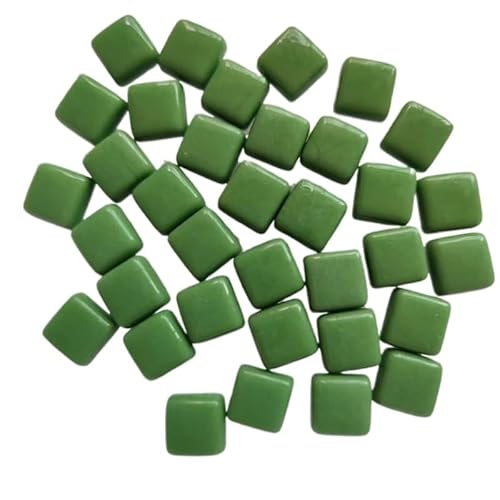 Glas-Spiegel-Mosaikfliesen, Mosaikfliesen, 100 g/3,5 oz, quadratische Mosaikfliesen, DIY-Prozessmaterialien for die Mosaikherstellung, Fliesen, Mosaikfliesen, Kunst und Handwerk(6 Green) von PXAMORTEL
