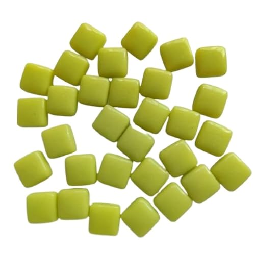 Glas-Spiegel-Mosaikfliesen, Mosaikfliesen, 100 g/3,5 oz, quadratische Mosaikfliesen, DIY-Prozessmaterialien for die Mosaikherstellung, Fliesen, Mosaikfliesen, Kunst und Handwerk(9 Yellow Green) von PXAMORTEL