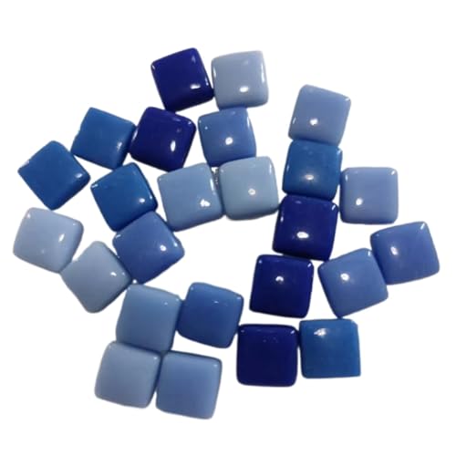 Glas-Spiegel-Mosaikfliesen, Mosaikfliesen, 100 g/3,5 oz, quadratische Mosaikfliesen, DIY-Prozessmaterialien for die Mosaikherstellung, Fliesen, Mosaikfliesen, Kunst und Handwerk(Mix 13 Royal Blue) von PXAMORTEL