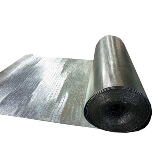 Heizkörper-Reflektorplatten, Doppelschichtige Aluminiumfolie, Luftpolsterfolie, Isolierung, Reflektorfolie, selbstklebend, 1 m x (1–10) m(1x10m) von PXAMORTEL