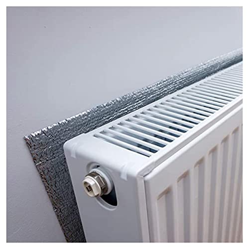 Heizkörper-Reflektorplatten, Heizkörperisolierung, 2-lagige Luftpolsterfolie aus Aluminiumfolie, selbstklebend, mehrere Größen(1x10m) von PXAMORTEL