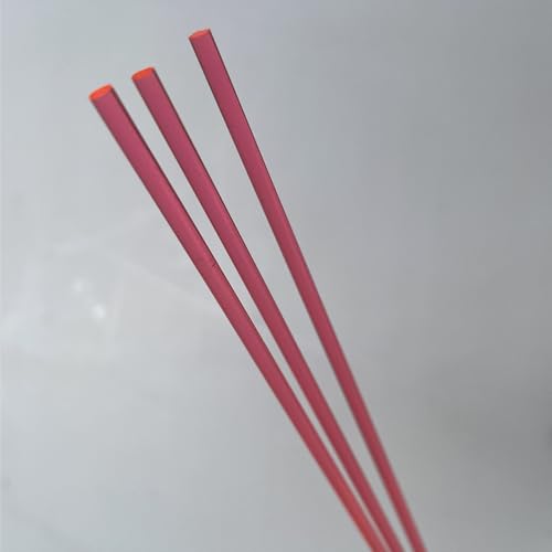 Klare Acryl-Rundstäbe, PMMA Acryl Lucite Runde Vollstäbe Stangen Packung mit 5 Mehrfarbig 5mm Durchmesser 100-250mm Länge(Fluorescent Pink,5x100mm) von PXAMORTEL