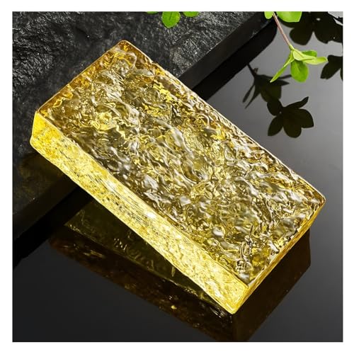 Klarer Wellenblock, Glasbausteine, Kristalldesign, mehrfarbig, mehrere Größen for die Renovierung von Büros und Häusern(Yellow,200x50x50mm) von PXAMORTEL