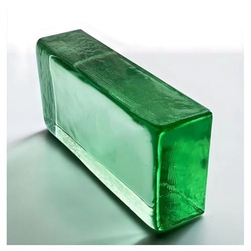 Klarer Wellenblock, Glasblöcke Glasbausteine ​​Multicolor 200x100x50mm for Raumteiler Partition Architekturdekoration(Green) von PXAMORTEL
