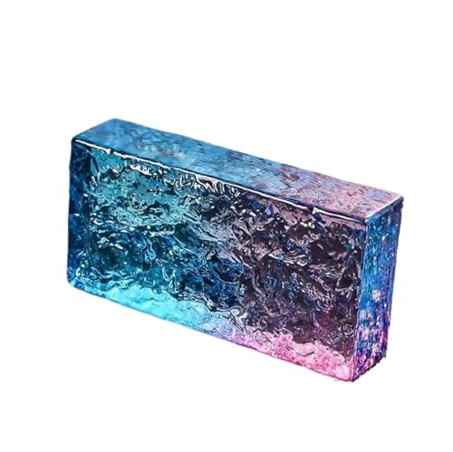 Klarer Wellenblock, Kristallglasblöcke for die Innen- und Außendekoration, mehrfarbig, 7,8 x 3,9 x 1,9 Zoll, schneidbar von PXAMORTEL