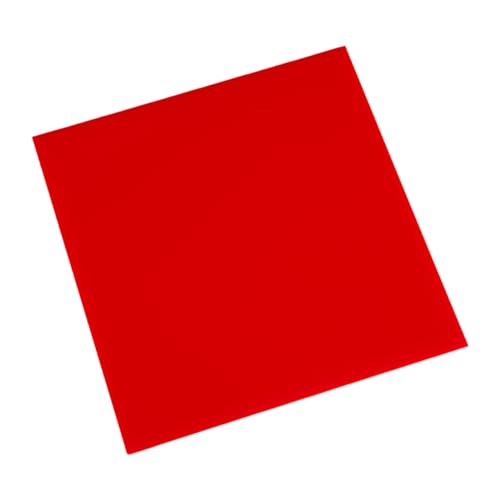 Kristallklares Acryl-Kunststoffblech, Rote quadratische Acrylplatte, 300 x 300 mm, 2–5 mm Dicke(5Mm) von PXAMORTEL