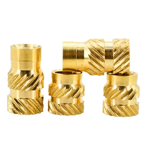 Messing-Gewindeeinsätze Rändelmuttern, Messing Hot Melt Nut Pack von 500 M3 M4 mehrere Größen for 3D-Drucker(Length 6mm,M3(OD4.2mm)) von PXAMORTEL