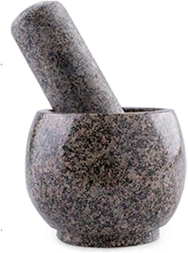 Mörser und Stößel Set, Steinmörser und Stößel-Set for Guacamole, Gewürze, Kräuter, Salate von PXAMORTEL
