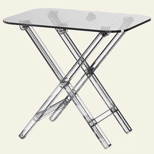 PXAMORTEL Acryl-Beistelltisch, Couchtisch, Klappbarer Tabletttisch aus Acryl, Couchtisch, Beistelltisch, Mehrfarbig, Keine Montage erforderlich(Clear) von PXAMORTEL