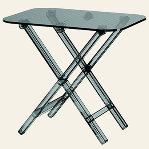 PXAMORTEL Acryl-Beistelltisch, Couchtisch, Klappbarer Tabletttisch aus Acryl, Couchtisch, Beistelltisch, Mehrfarbig, Keine Montage erforderlich(Grey) von PXAMORTEL